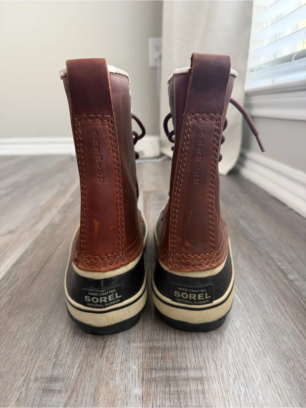 Sorel Brown and Black Waterproof Lace-Up Snow/Rain Boots